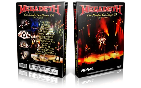 Artwork Cover of Megadeth 2008-05-20 DVD San Diego Proshot