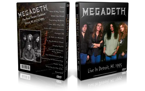 Artwork Cover of Megadeth Compilation DVD Detroit 1995 Proshot