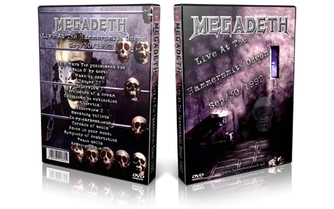 Artwork Cover of Megadeth Compilation DVD London 1992 Proshot
