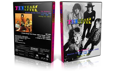 Artwork Cover of Ten Years After Compilation DVD Paris 1968 Proshot