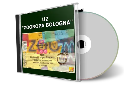 Artwork Cover of U2 1993-07-17 CD Bologna Audience