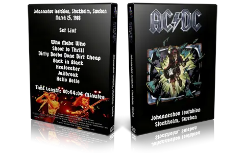 Artwork Cover of Acdc 1988-03-25 DVD Sweden Audience