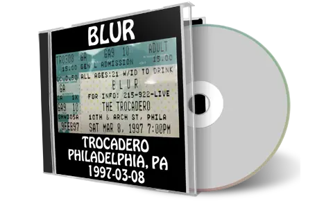 Artwork Cover of Blur 1997-03-08 CD Philadelphia Audience