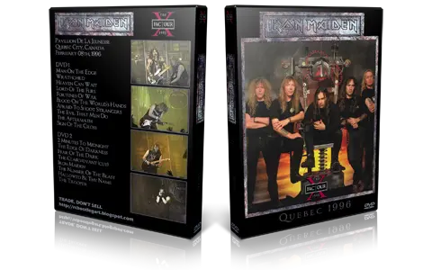 Artwork Cover of Iron Maiden 1996-02-08 DVD Quebec City Audience
