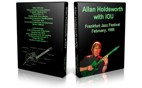 Artwork Cover of Allan Holdsworth Compilation DVD Frankfurt 1986 Proshot