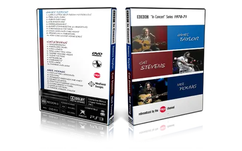 Artwork Cover of James Taylor Compilation DVD BBC In Concert 1970-1971 Proshot