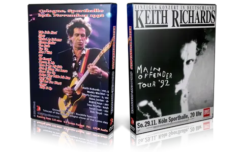 Artwork Cover of Keith Richards Compilation DVD Cologne 1992 Proshot