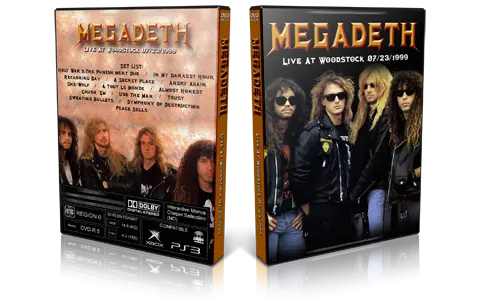 Artwork Cover of Megadeth 1999-07-23 DVD Woodstock Proshot