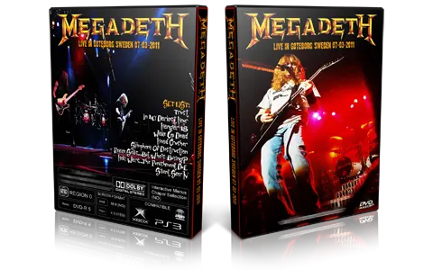 Artwork Cover of Megadeth 2011-07-03 DVD Goteborg Proshot