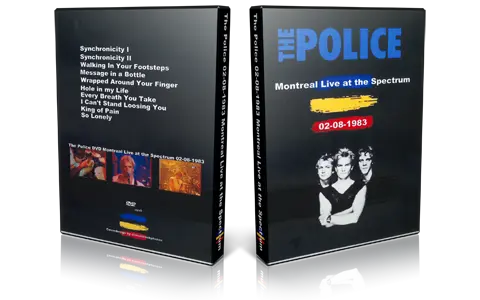 Artwork Cover of The Police 1983-08-02 DVD Paramount Audience