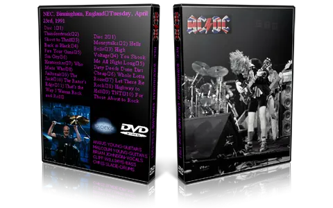 Artwork Cover of ACDC 1991-04-23 DVD Birmingham Audience