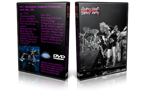 Artwork Cover of ACDC 1991-04-24 DVD Birmingham Audience