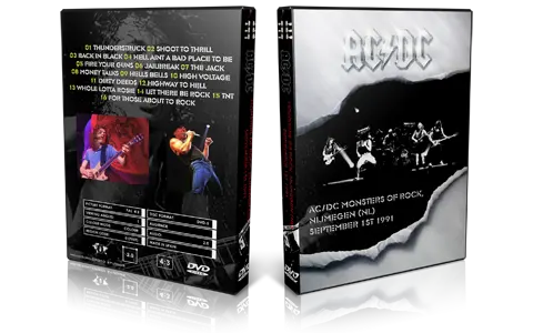 Artwork Cover of ACDC 1991-09-01 DVD Nijmegen Audience