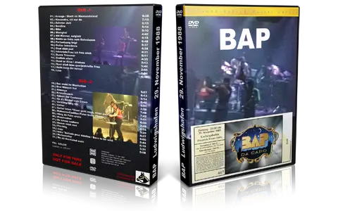 Artwork Cover of BAP 1988-11-29 DVD Ludwigshafen Audience