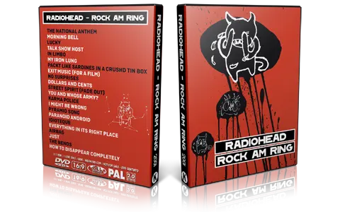 Artwork Cover of Radiohead 2001-06-01 DVD Nurburgring Proshot