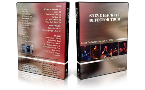 Artwork Cover of Steve Hackett 1980-09-30 DVD New York City Proshot