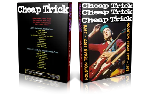 Artwork Cover of Cheap Trick Compilation DVD Houston 1977 1978 Proshot