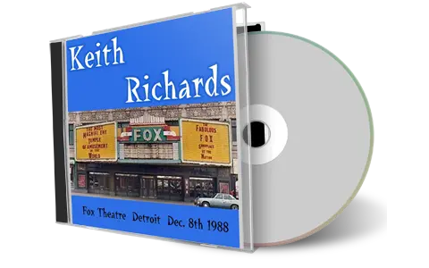 Artwork Cover of Keith Richards And The X-Pensive Winos 1988-12-08 CD Detroit Audience