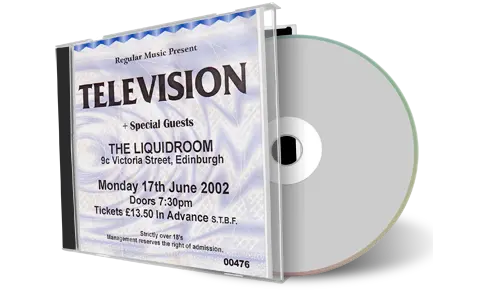 Artwork Cover of Television 2002-06-17 CD Edinburgh Audience