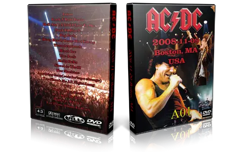 Artwork Cover of ACDC 2008-11-09 DVD Boston Audience