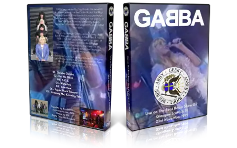 Artwork Cover of Gabba 1999-11-23 DVD Glasgow Proshot