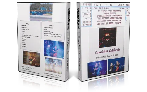 Artwork Cover of Judas Priest 2009-08-05 DVD Costa Mesa Audience