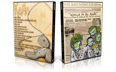 Artwork Cover of Korn 1999-11-15 DVD New York City Proshot