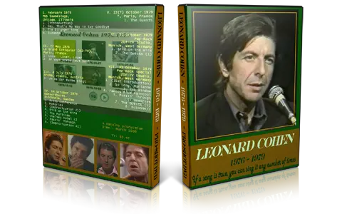 Artwork Cover of Leonard Cohen Compilation DVD 1976-1979 Proshot