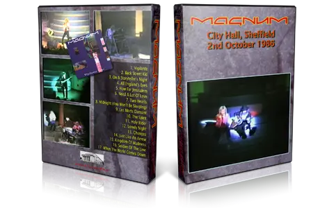 Artwork Cover of Magnum 1986-10-02 DVD City Hall Audience