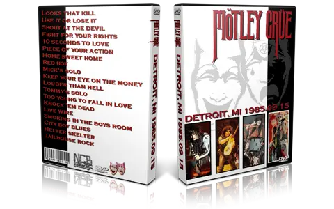 Artwork Cover of Motley Crue 1985-09-15 DVD Detroit Audience