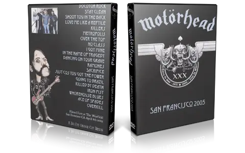 Artwork Cover of Motorhead 2005-04-08 DVD San Francisco Audience