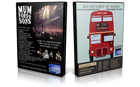 Artwork Cover of Mumford and Sons 2013-09-03 DVD Milwaukee Audience