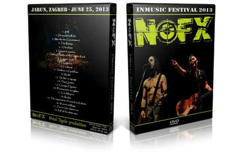 Artwork Cover of NOFX 2013-06-25 DVD Zagreb Proshot