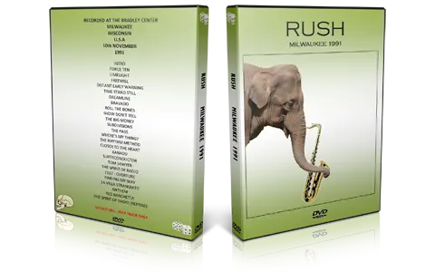 Artwork Cover of Rush 1991-11-10 DVD Milwaukee Audience