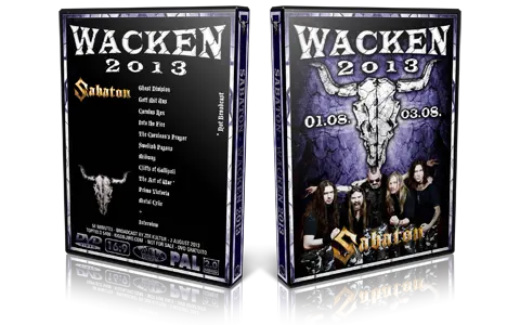 Artwork Cover of Sabaton 2013-08-02 DVD Wacken Proshot