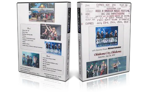 Artwork Cover of Scorpions 2010-07-24 DVD Oklahoma City Audience