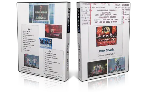 Artwork Cover of Scorpions 2012-06-08 DVD Reno Audience