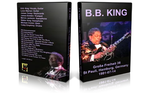 Artwork Cover of BB King 1991-07-14 DVD Jazz Port Festival Proshot