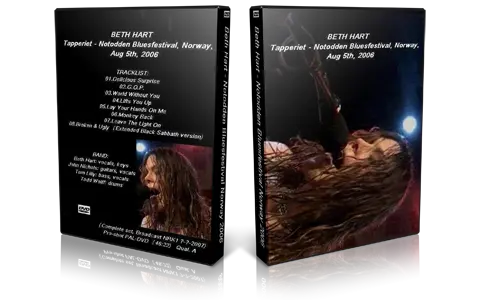 Artwork Cover of Beth Hart 2006-08-05 DVD Notodden Bluesfestival Proshot