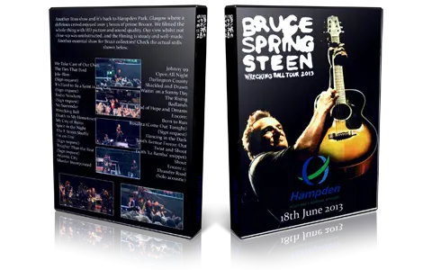 Artwork Cover of Bruce Springsteen 2013-06-18 DVD Glasgow Audience