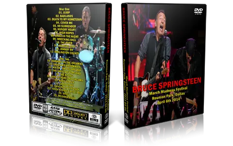 Artwork Cover of Bruce Springsteen 2014-04-06 DVD Dallas Proshot