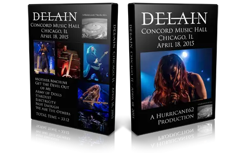 Artwork Cover of Delain 2015-04-18 DVD Chicago Audience