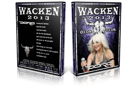 Artwork Cover of Doro 2013-08-02 DVD Wacken Open Air Proshot