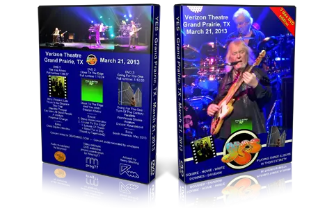 Artwork Cover of Yes 2013-03-21 DVD Grand Prairie Audience
