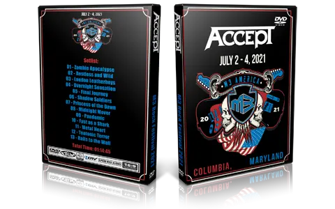 Artwork Cover of Accept 2021-07-03 DVD M3 Rock Festival Proshot