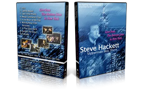 Artwork Cover of Steve Hackett 1992-08-18 DVD New York City Proshot