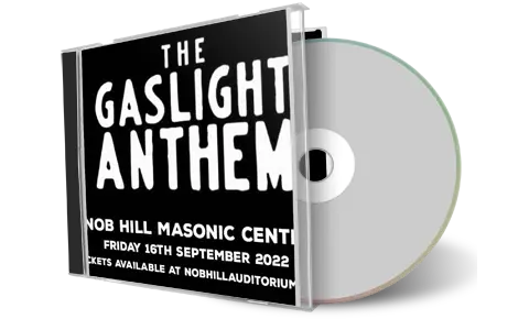 Artwork Cover of Gaslight Anthem 2022-09-16 CD San Francisco Audience