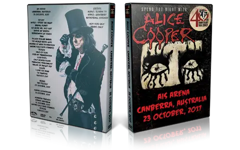 Artwork Cover of Alice Cooper 2017-10-23 DVD Canberra Audience