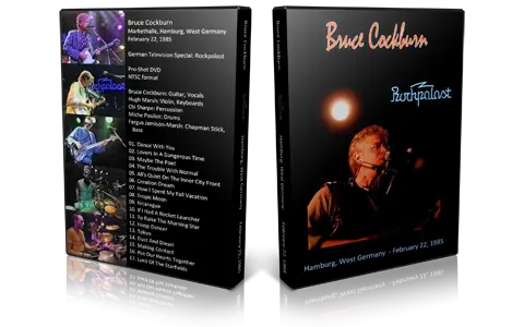 Artwork Cover of Bruce Cockburn 1985-02-22 DVD Hamburg Proshot