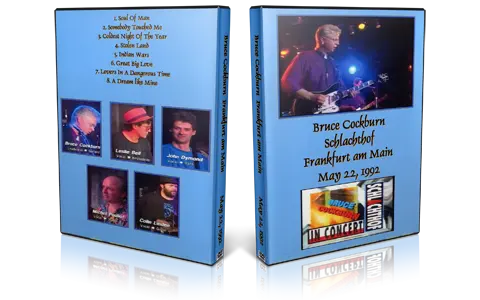 Artwork Cover of Bruce Cockburn 1992-05-22 DVD Frankfurt Proshot